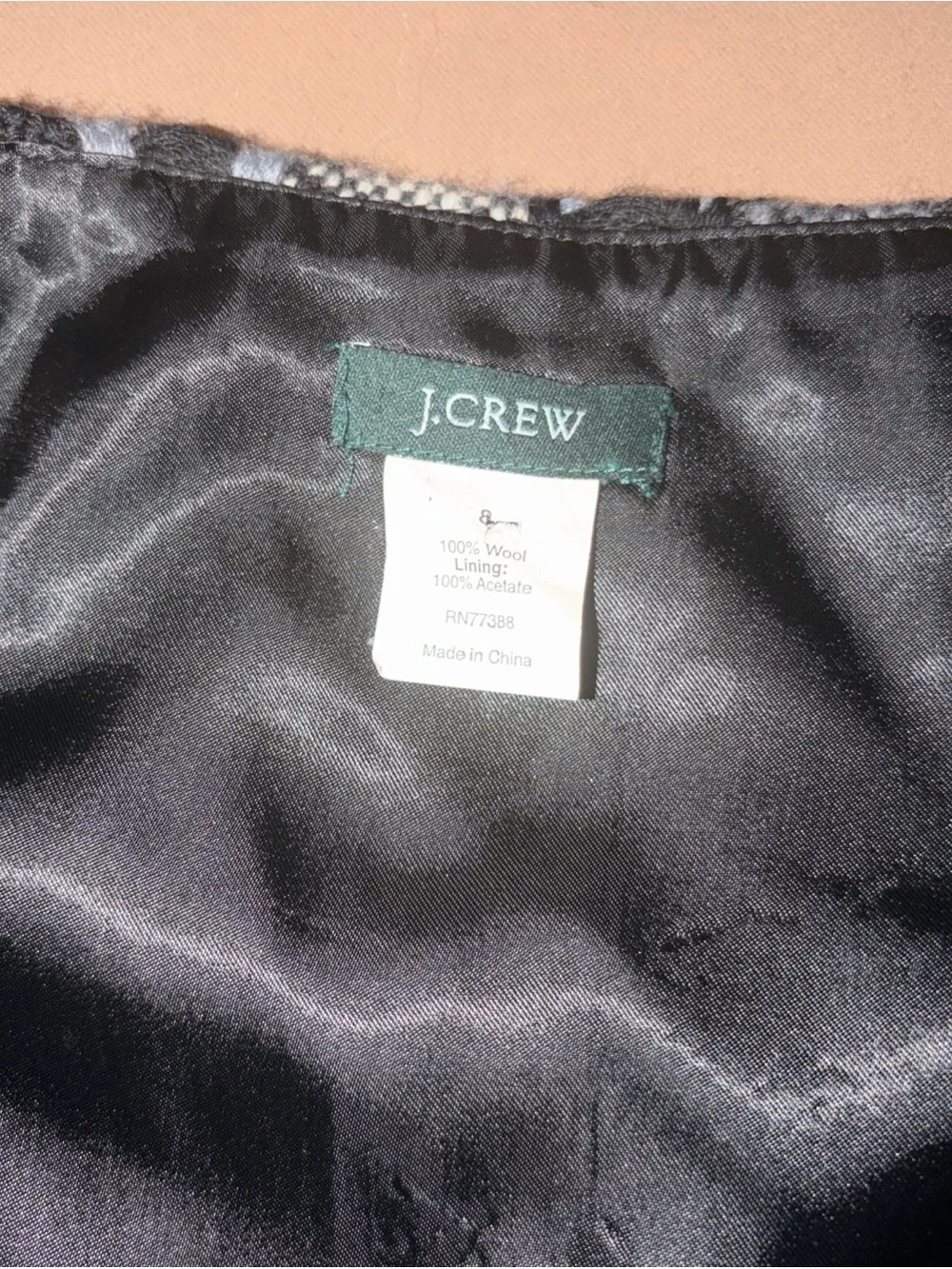 Wool Houndstooth Skirt Plaid J Crew Fall Classic Old Money Preppy 8
